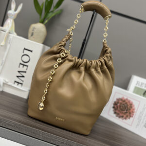 Loewe Squeeze Napa Leather Handbag - Adjustable Ruffles