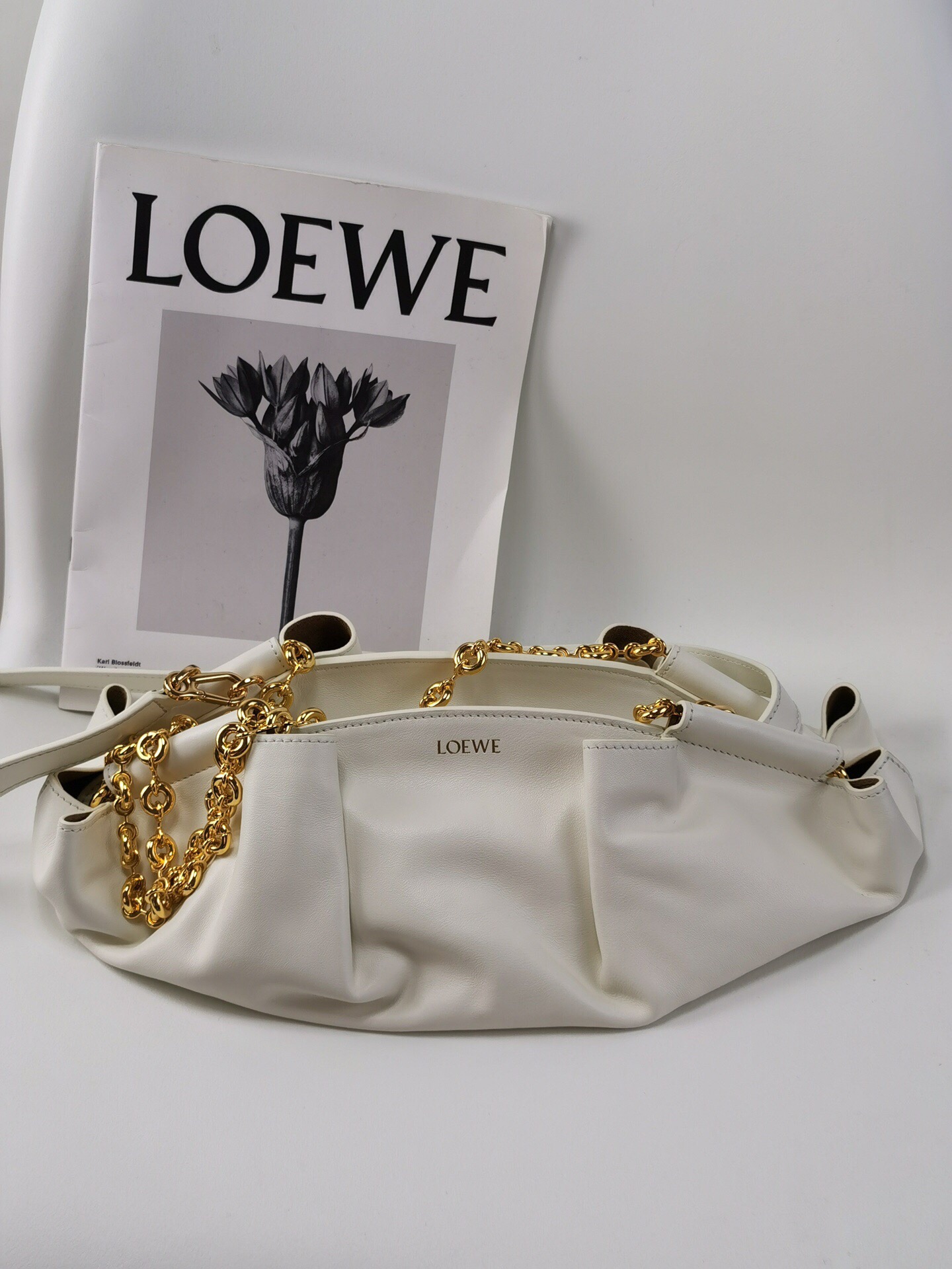 Loewe shiny Napa cowhide belt-chain Paseo handbag - Image 4