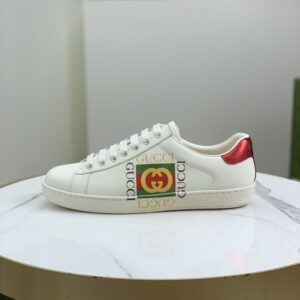 Gucci Couple Shoes Ace Trainer Low Sneaker Ace Top-grain Cowhide Sport Shoes White Sneakers