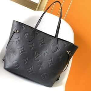 lv genuine leather embossed shopping bag, handbag in black, beige, and gray