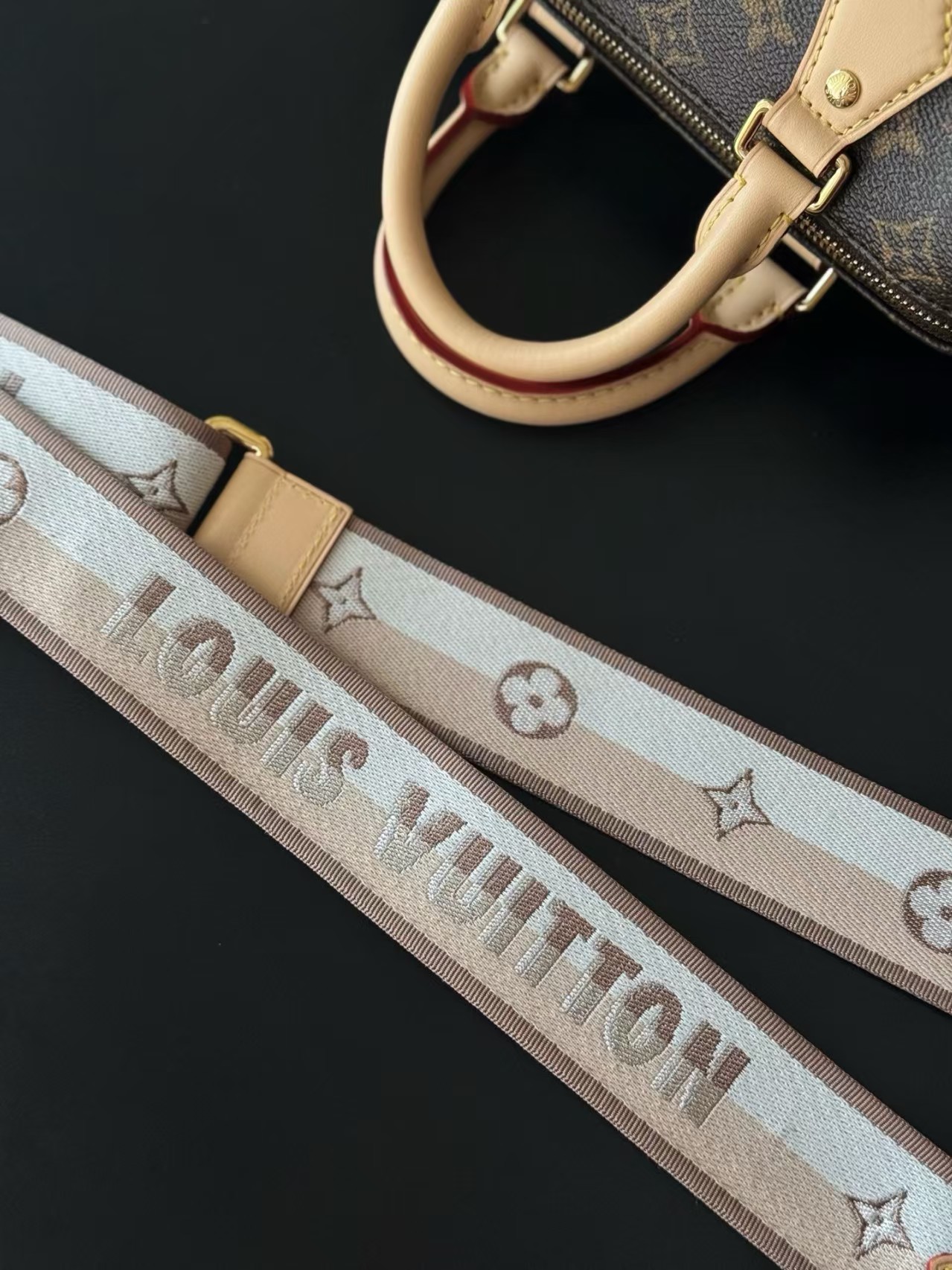 lv speedy bandouliere 2020 handbag with coated canvas and natural tanned leather lv speedy bandouliere 2020 handbag with coated canvas and natural tanned leather